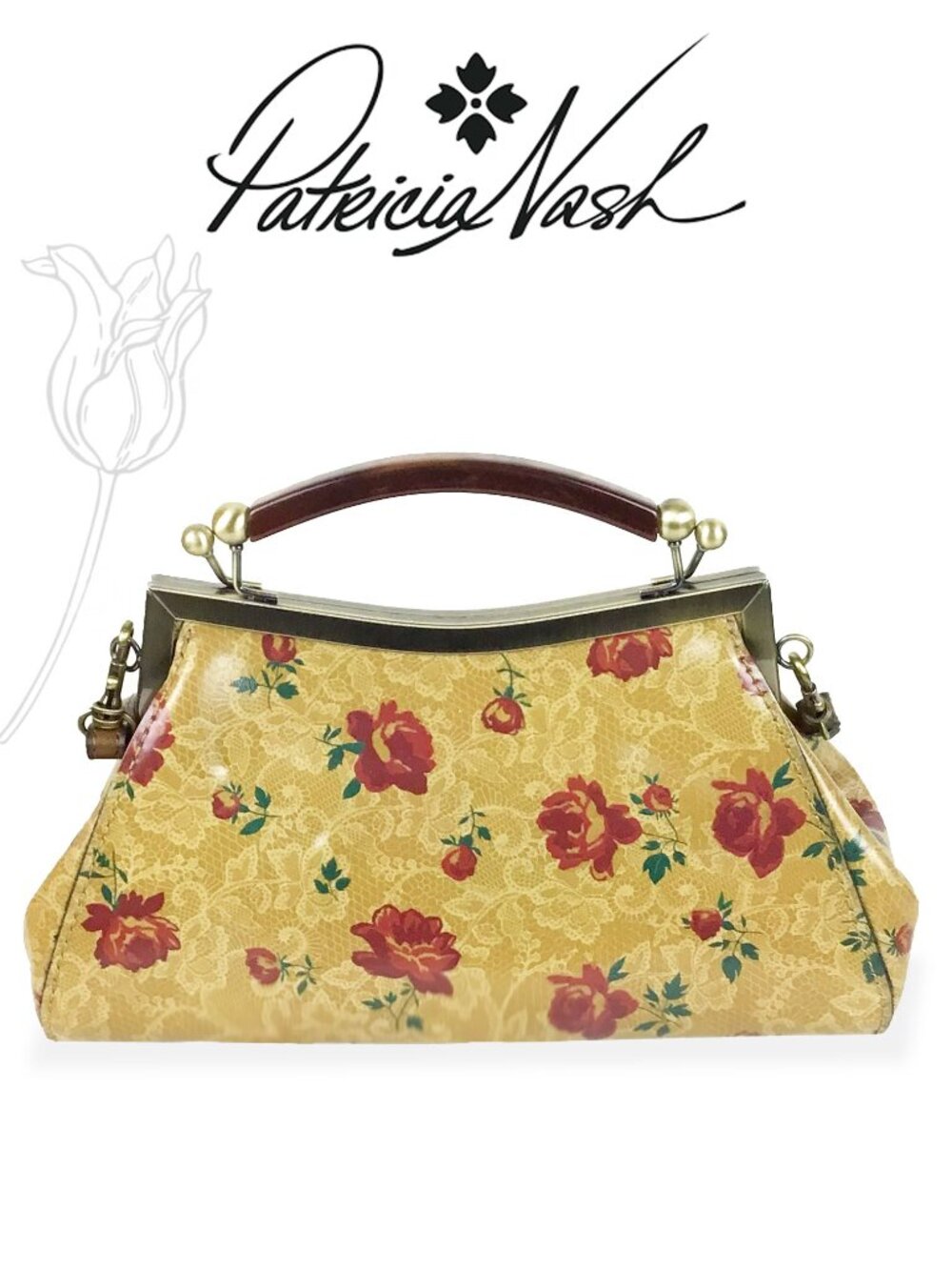Patricia Nash Kelmscott Small Leather Sachet Bag - Picture 1 of 13